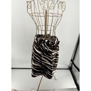 Kate Spade Kolette Bow Safari Semi Pleated Mini Skirt Brown Size 4